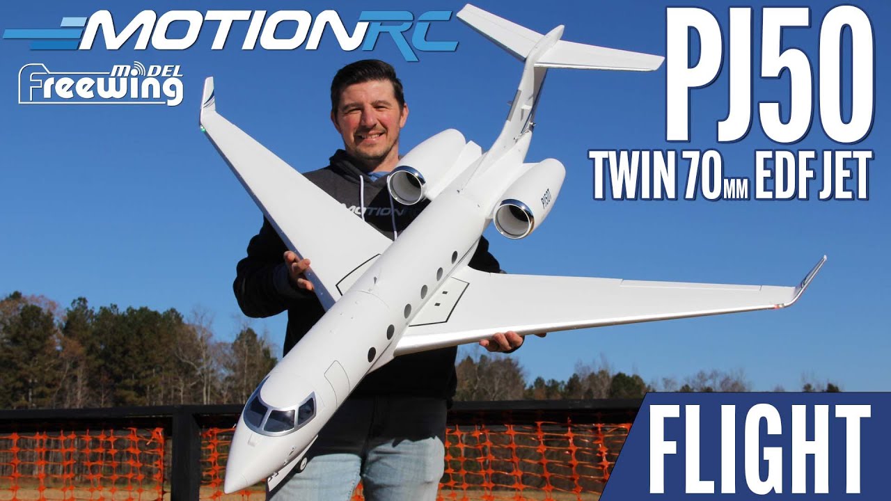 2 Flights of the Freewing PJ50 Twin 70mm EDF Jet - Motion RC