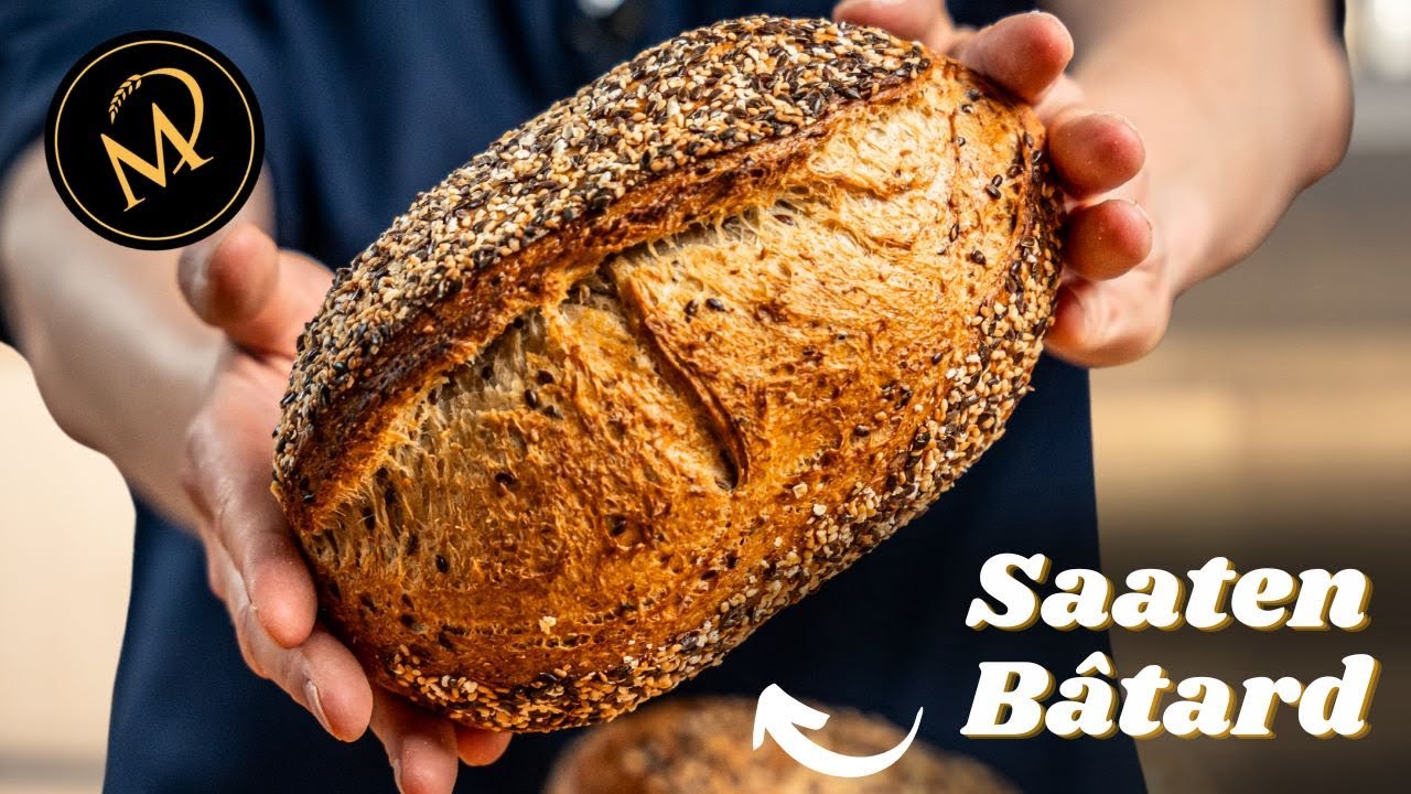 Bâtard mit Saaten - Brot mit Saaten und Kernen selber backen I Backen mit Sauerteig