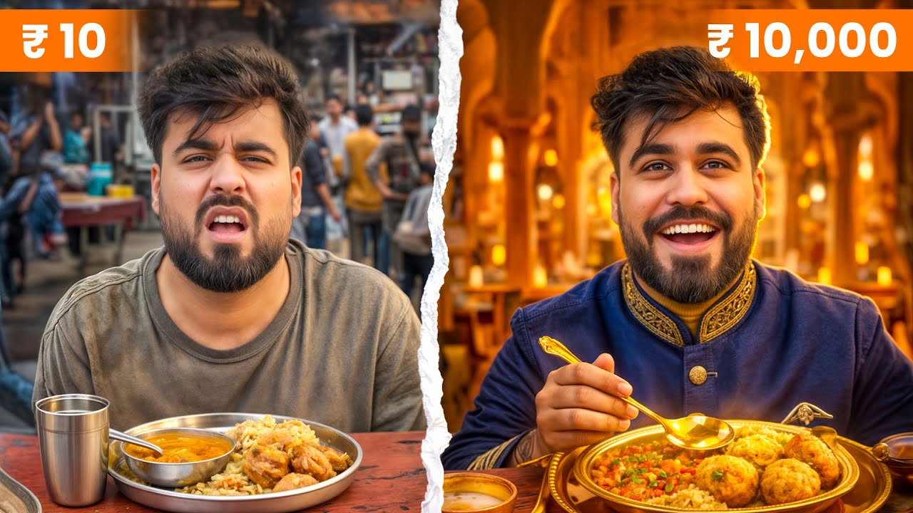 Cheapest vs Most Expensive Dal Baati Churma
