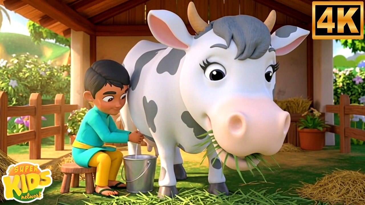 Gaiya Meri Gaiya Song, गैया मेरी गैया गाना, Main Tota Main Tota, Funny Cartoon Kids Nursery Poems