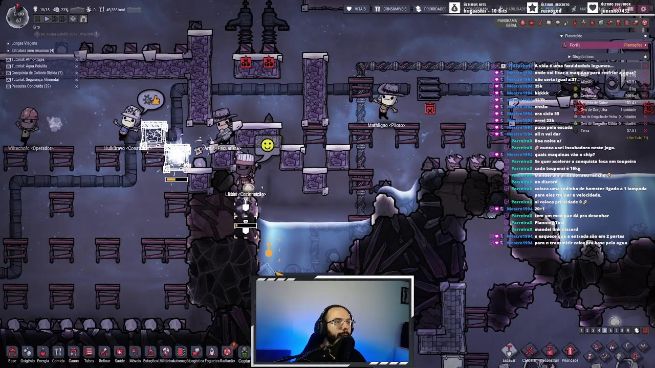 🔴 Oxygen Not Included - Todas as conquistas na mesma RUN | Ciclo 26 | Ep02