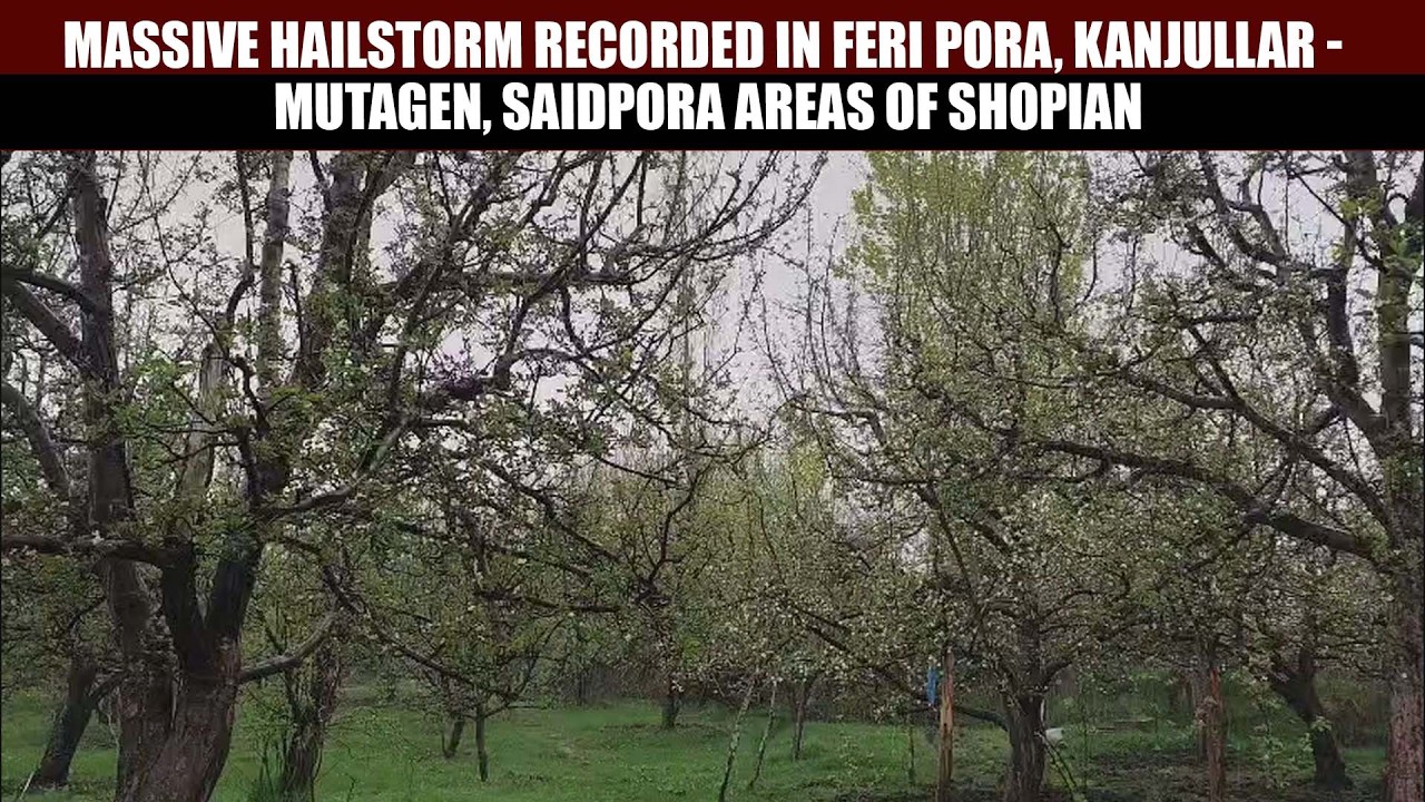 Hailstorm Hits Several Areas of Shopian and Kulgam