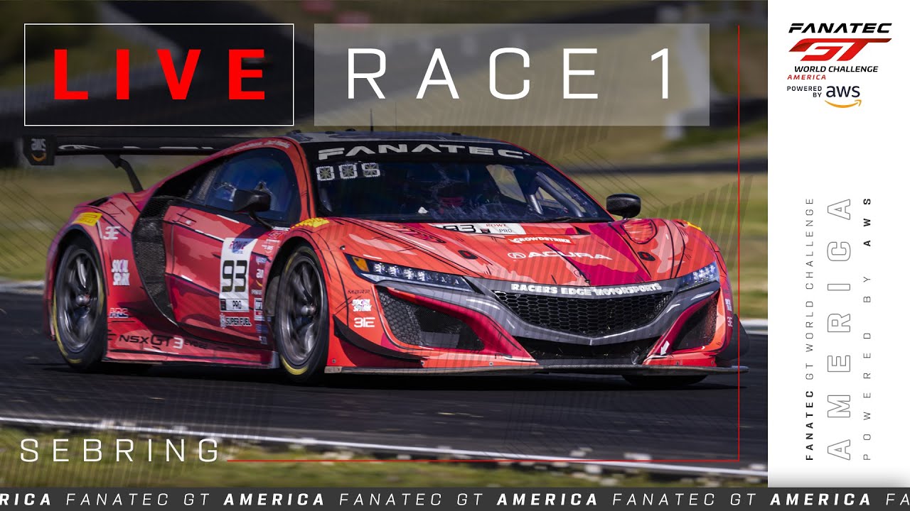LIVE | Race 1 | Sebring International Raceway | Fanatec GT America powered by AWS 2024