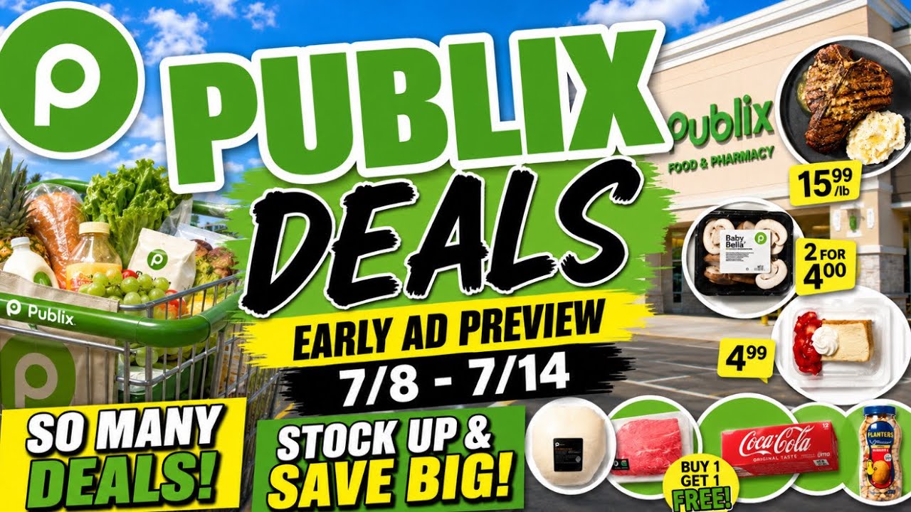 Выгодные предложения в Publix на этой неделе (8/7&ndash;14/7 или 9/7&ndash;15/7) | Более 20 акций, бесплатные...