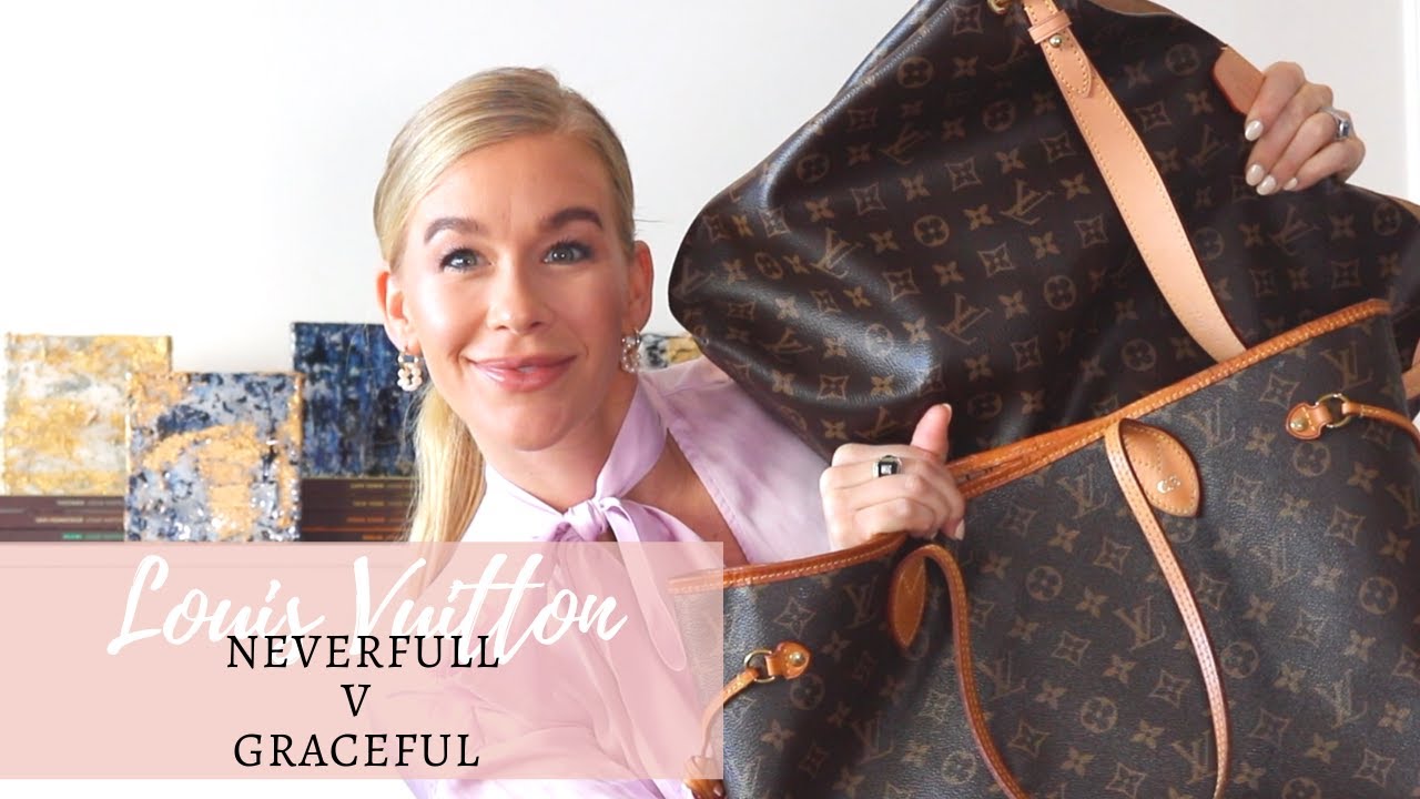 LOUIS VUITTON GRACEFUL  V NEVERFULL COMPARISON | MINI REVIEW | WHAT'S IN MY BAG