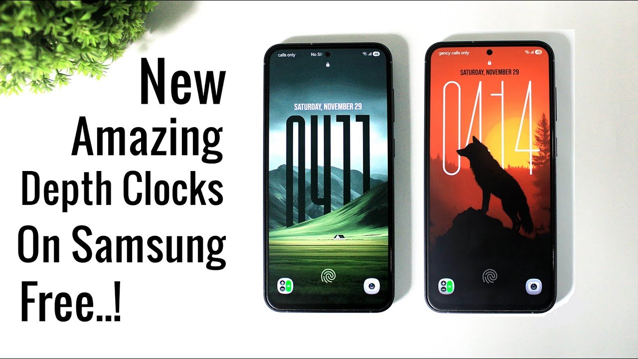 Включите новые часы глубины ONE UI 8 на любом устройстве Samsung | Установите часы глубины блокир...