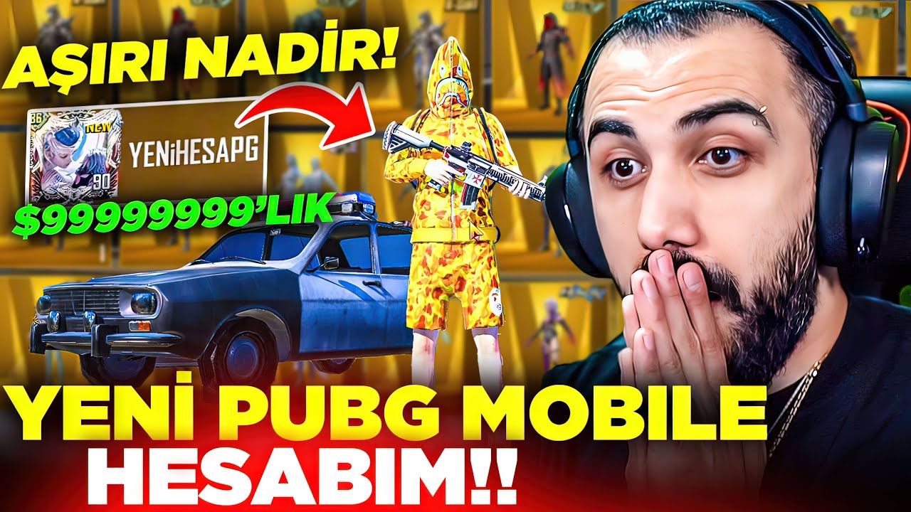 YENİ EN NADİR PUBG MOBILE HESABIM!! 😱 (BAPE SETLİ VE POLİS ARABALI)