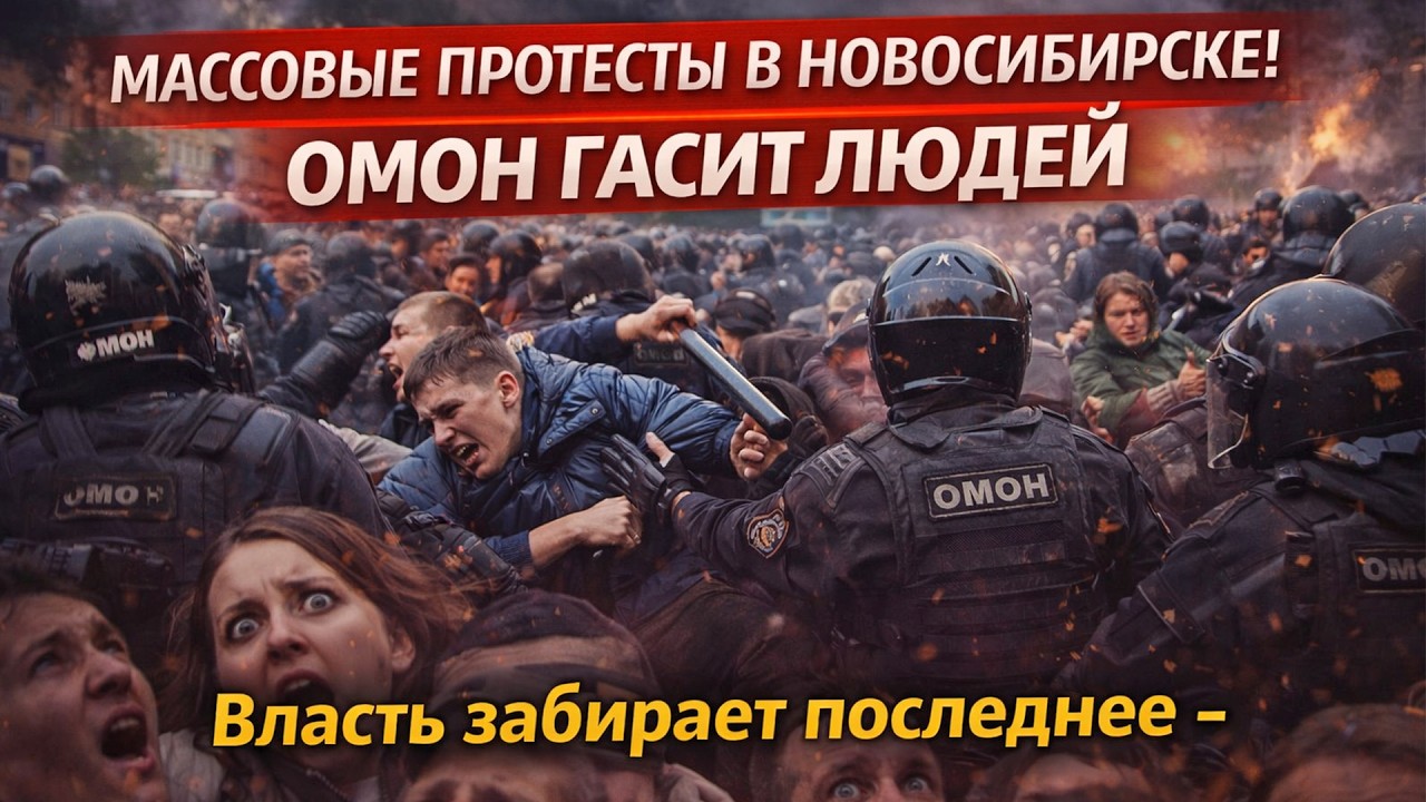 Массовые протесты в Новосибирске! ОМОН ГАСИТ ЛЮДЕЙ - Власть забирает последнее