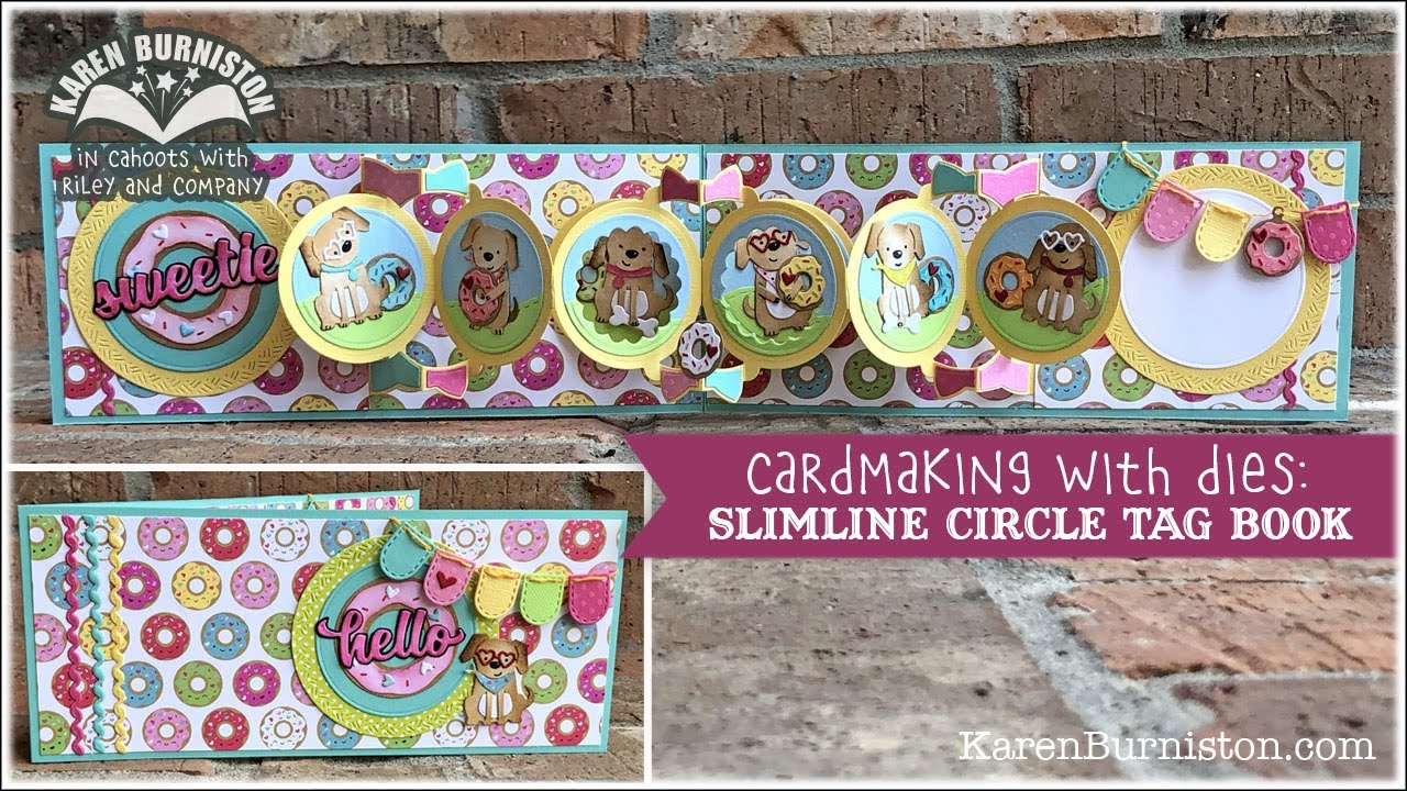 Cardmaking with Dies: Slimline Circle Tag Book Pop-up