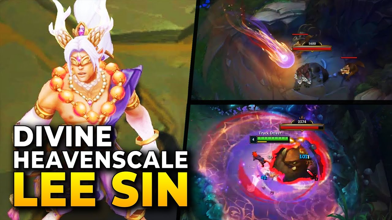 *NEW*  DIVINE HEAVENSCALE LEE SIN SKIN FULL GAMEPLAY