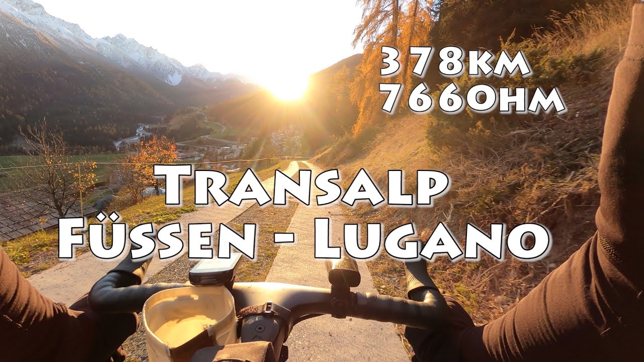 Transalp Füssen - Lugano im November 2025, 378km - 7660hm, Teil 1/2