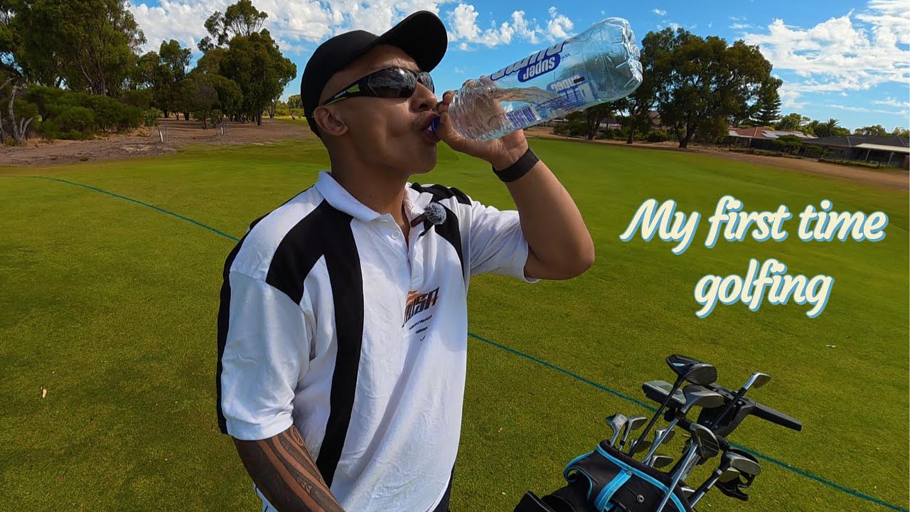 My FIRST time playing GOLF