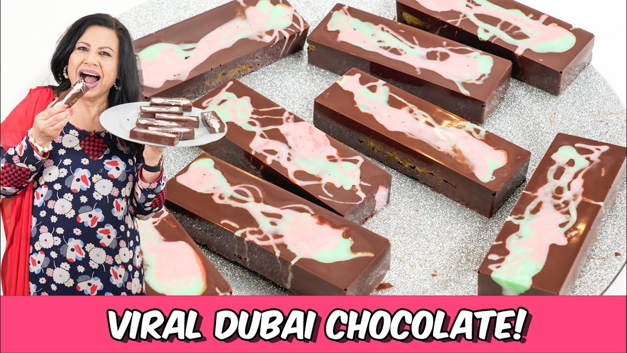 Viral Dubai Chocolate with Pistachio Knafeh ya Kunafa Recipe in Urdu Hindi - RKK