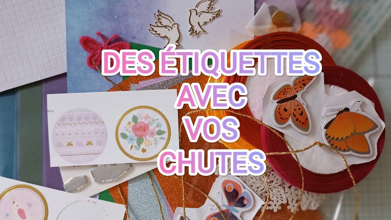 À la 6ème min : Réaliser de jolies étiquettes pour vos cadeaux avec vos chutes de papier