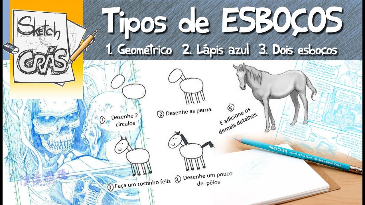 Tipos de ESBOÇOS - Sketch Crás