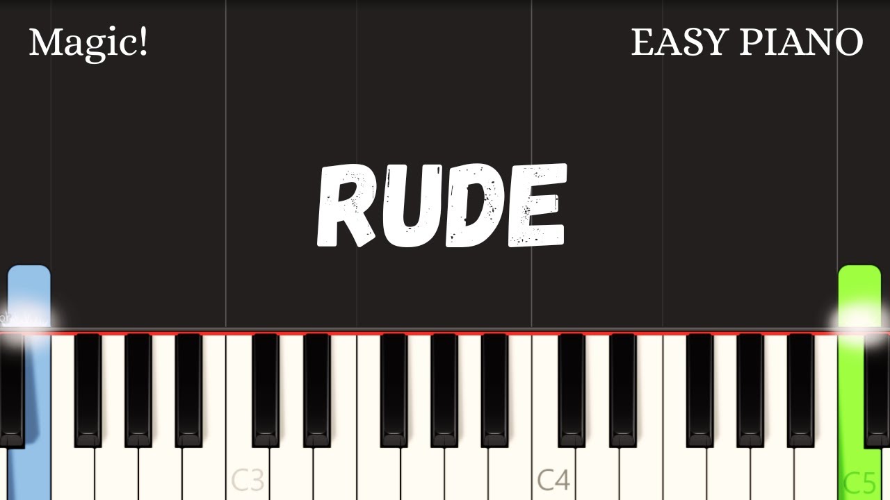 MAGIC! – Rude | Right Hand Only Easy Piano Tutorial for Beginners