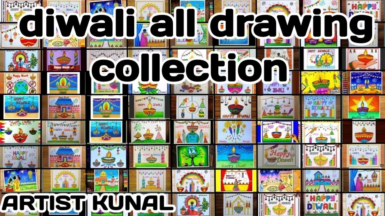 DIWALI DRAWING COMPETITION||diwali poster drawing||diwali chart paper drawing #diwali #drawing