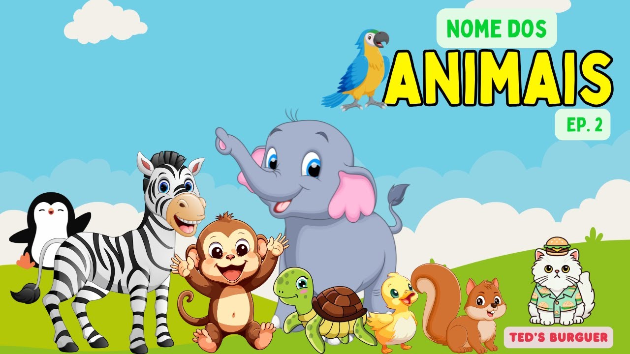 Conheça Animais Divertidos com Ted's Burguer! 🐻 Aprenda Novos Nomes | Episódio 2
