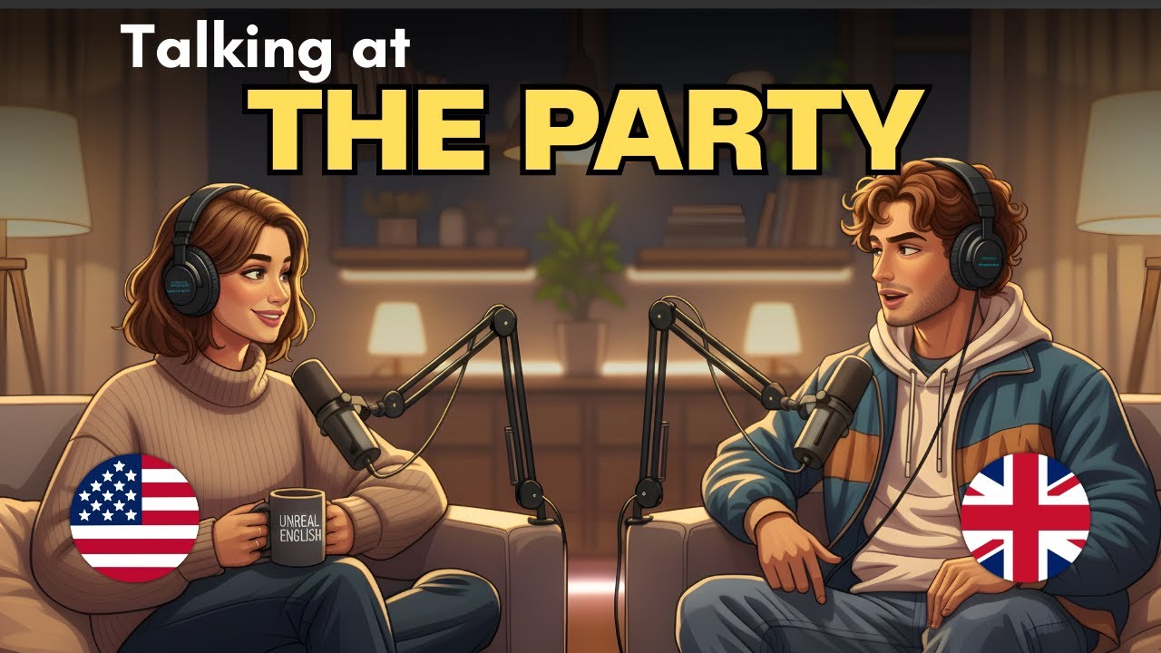 Talking at a Party or Clubs in English | Slow English Conversation Practice #ESL
