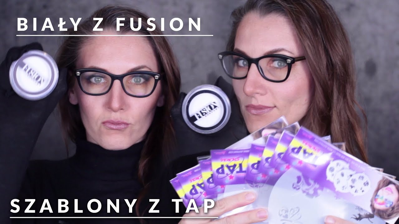Próbki białej farby Fusion I  Recenzja serji szablonów TAP  - Galaxy