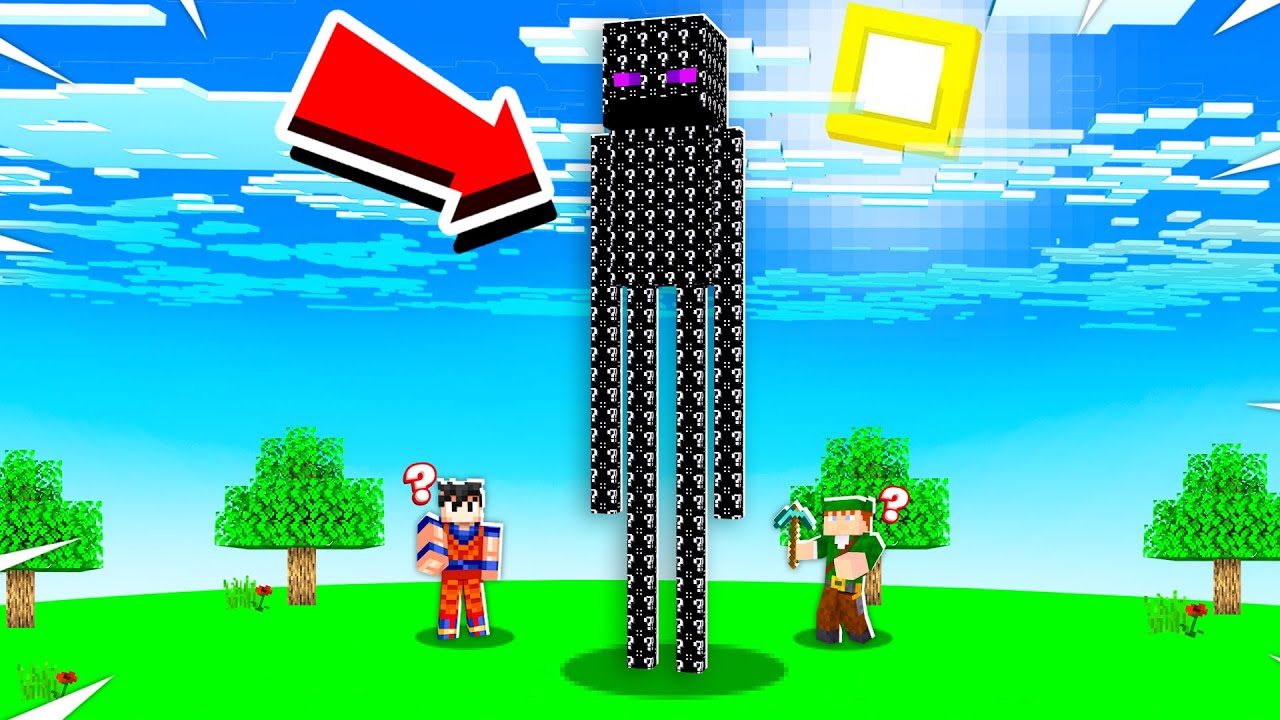 SOBREVIVA AO DESAFIO DO ENDERMAN DE LUCKY BLOCK PRETO NO MINECRAFT!!