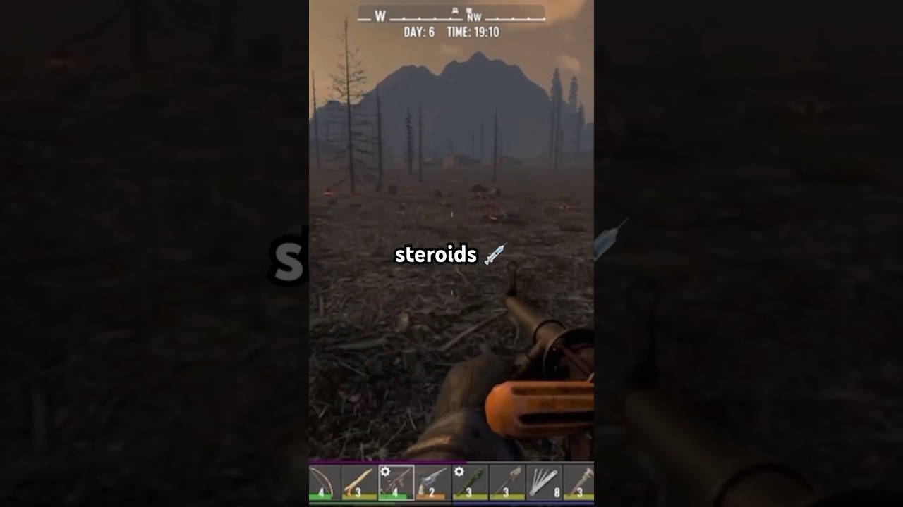 Wanna fly in 7 Days To Die? 🧋+ 💉= 🚀 #7dtd #gaming #7daystodietips #Megacrush #steroids #jetfuel