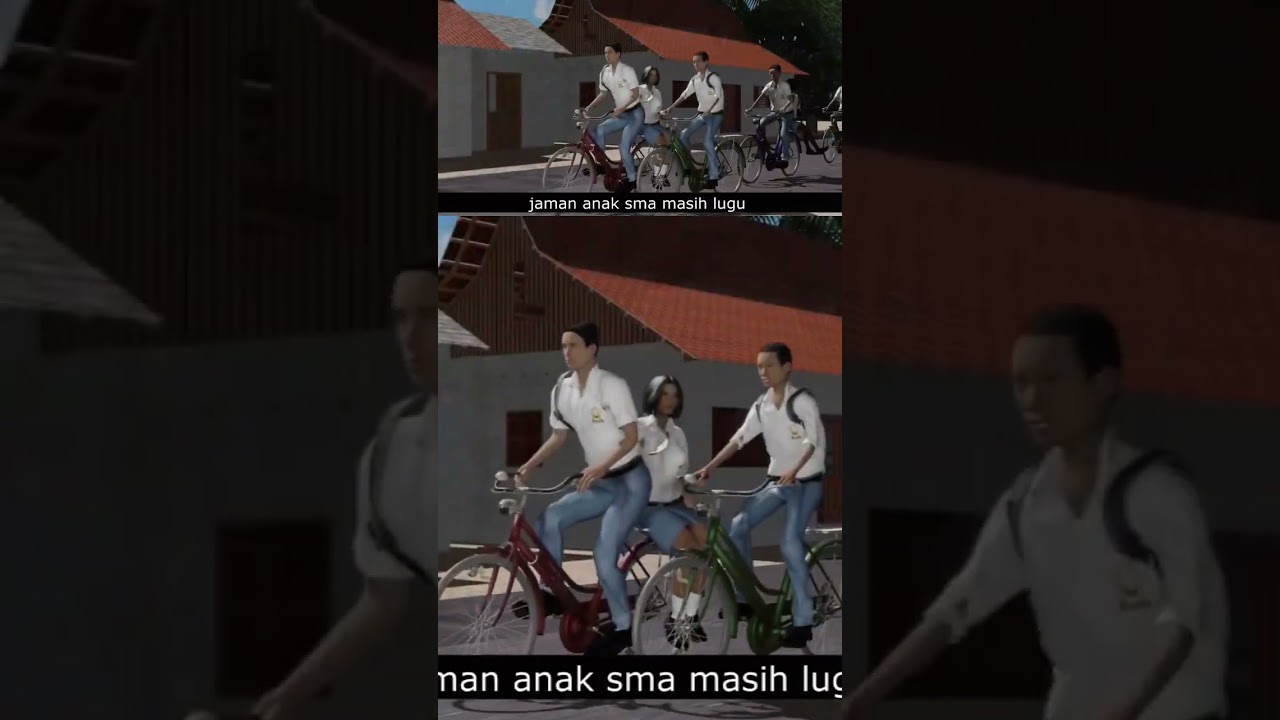 Sekolah Naik sepeda #liriklagu #kartunmusik #animasilagu #animasisekolahan