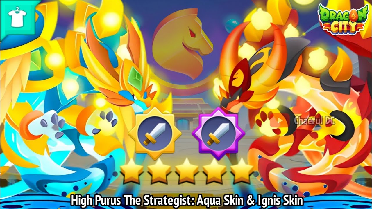 HIGH PURUS THE STRATEGIST: AQUA SKILL SKIN + IGNIS SKILL SKIN BATTLE REVIEW | #DragonCity