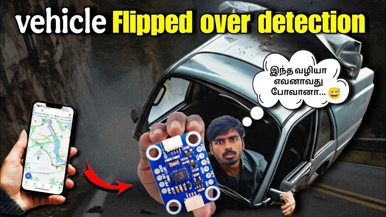 Vehicle Flipped Over detection system | ADAS Project | Vehicle Accident Alert system with BNO055