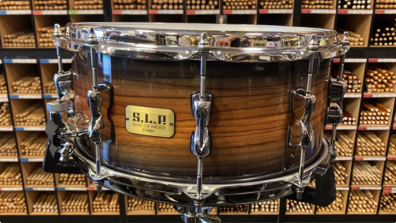 [LIMITED] TAMA S.L.P. 14”×6.5” Bubinga & Maple w/ Zebrawood Outer ply LBM1465Z-MZB
