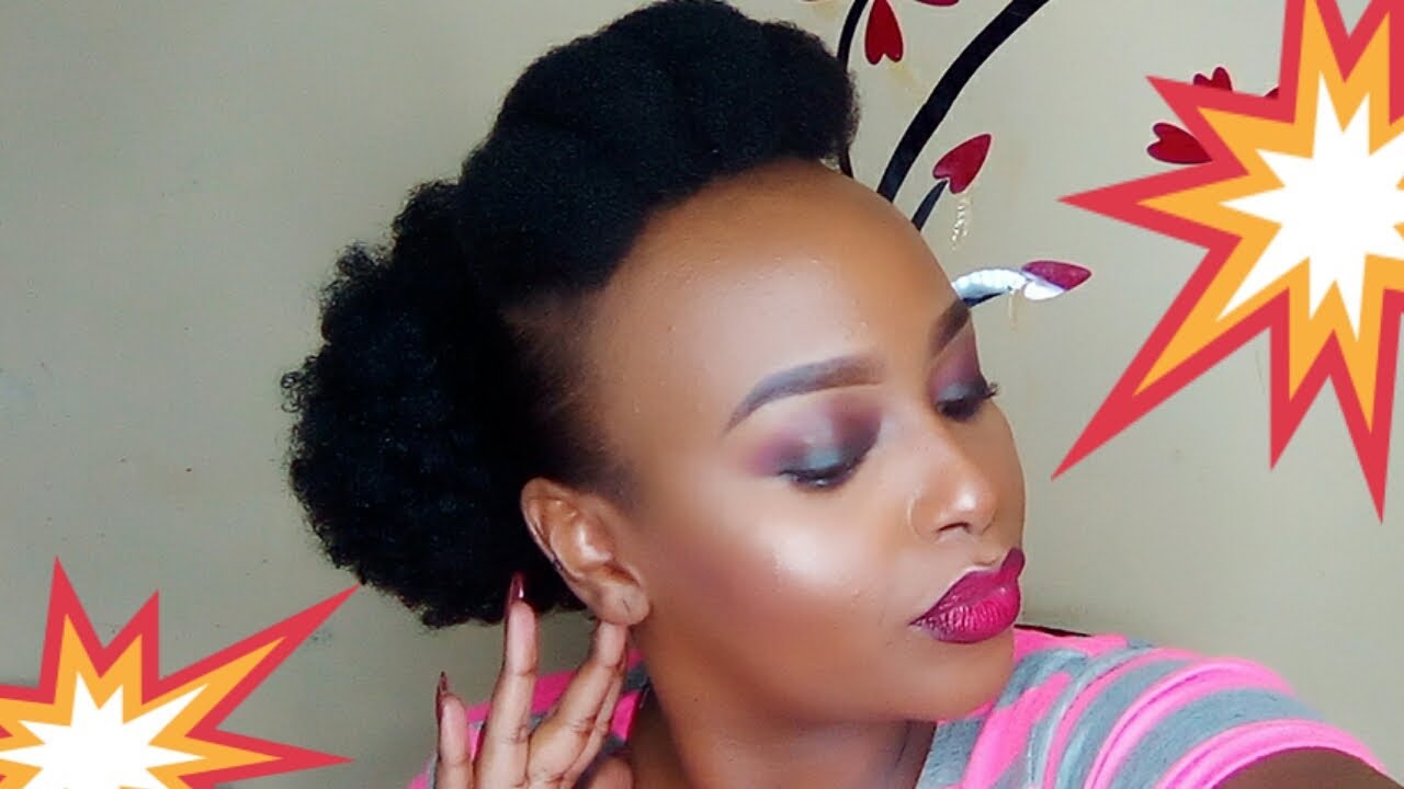 EVERYDAY NATURAL HAIR STYLE USING A FAUX BUN
