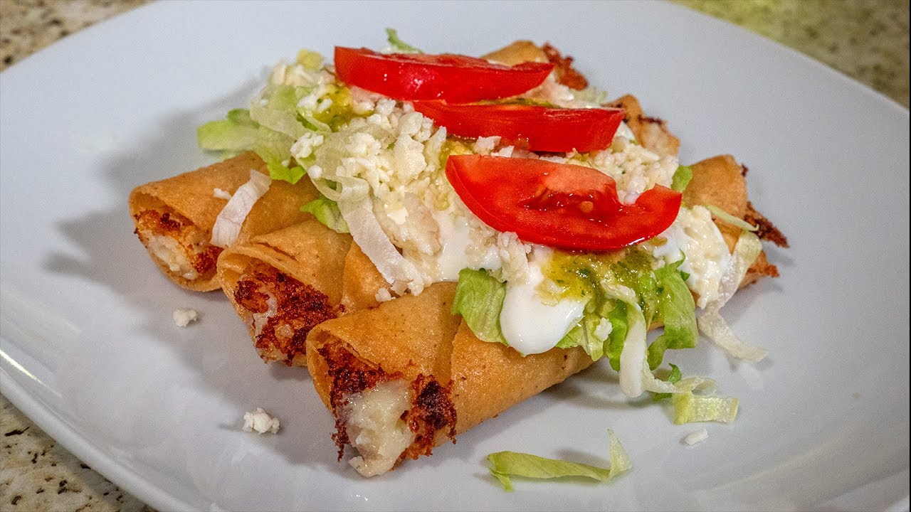 Tacos Dorados De Papa | Recetas Mexicanas Faciles
