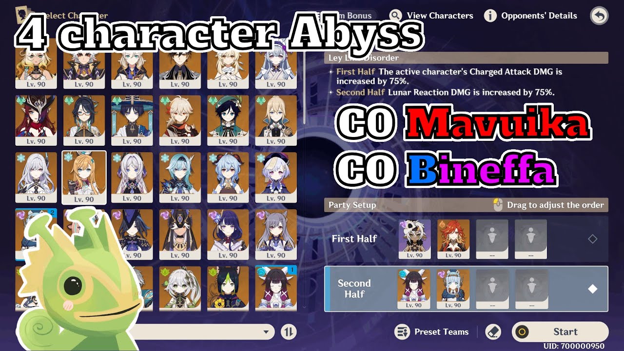 Spiral Abyss 6.3 | 4 characters | C0 Mavuika & C0 Bineffa | Genshin Impact