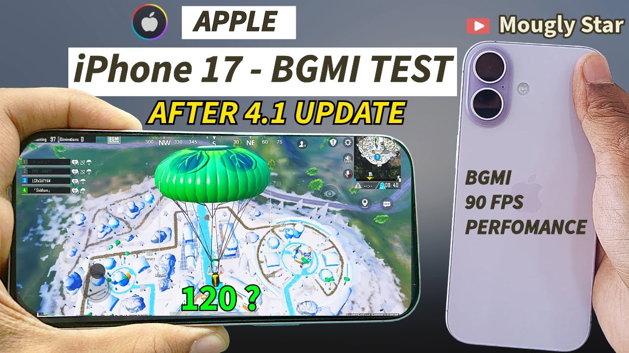 iPhone 17 BGMI TEST AFTER 4.1 UPDATE | IPHONE 17 BGMI TEST | VIRAL MOUGLY STAR
