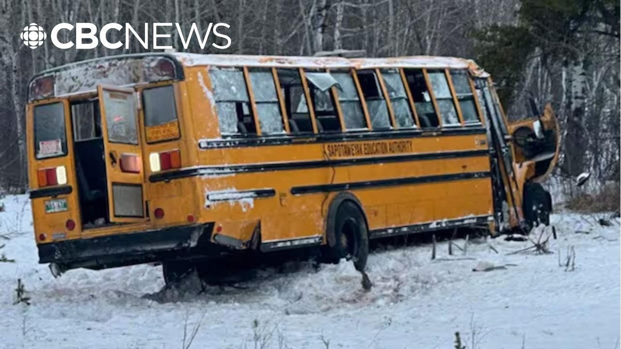 Several people injured after Manitoba school bus rolls over