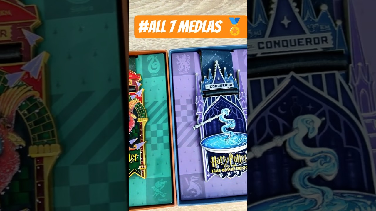 🧙&zwj;♂️ All 7 Harry Potter Conqueror Medals! | 975KM Virtual Challenge 💪✨  #harrypottershorts