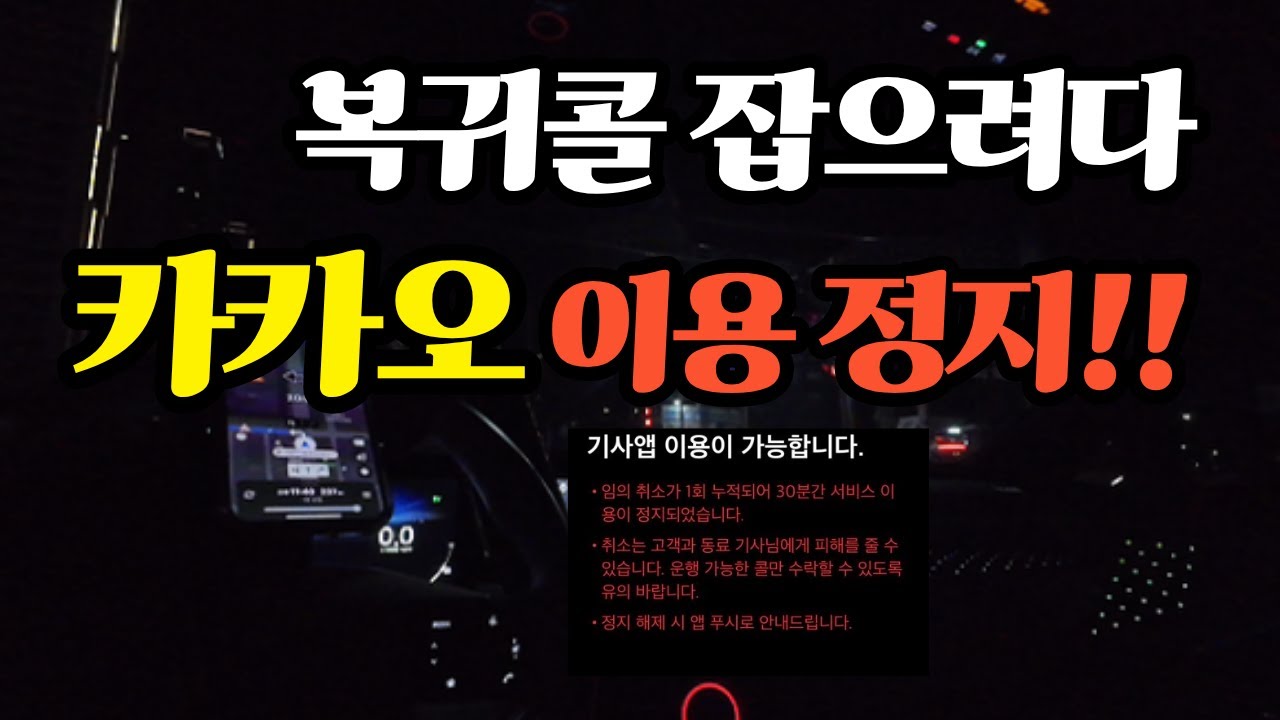 어디서 부터 꼬인 걸까?ㅣ실수가 반복된 하루... 카카오 이용정지  #대리운전 #대리기사 #투잡 #부업