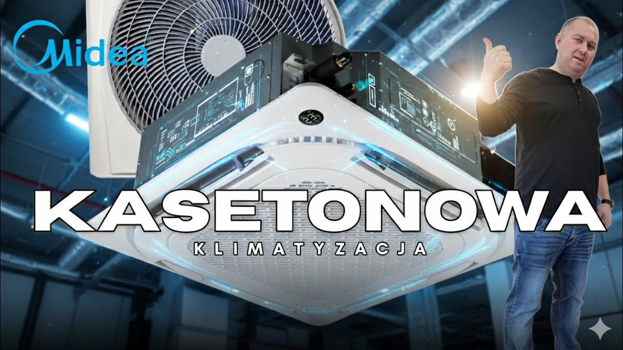 Jeden klimatyzator kasetonowy 3,5kW na całe poddasze⁉️