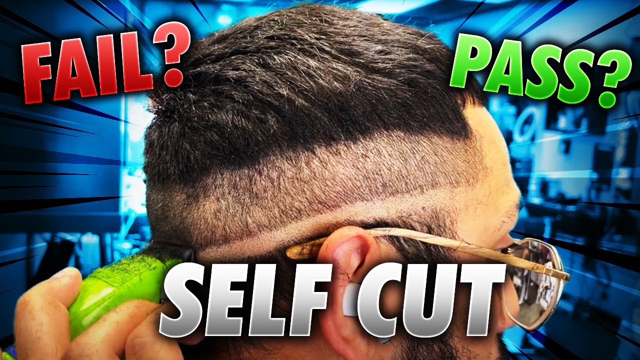 I Tried To Give Myself A Fade! Self Cut Barber Tutorial