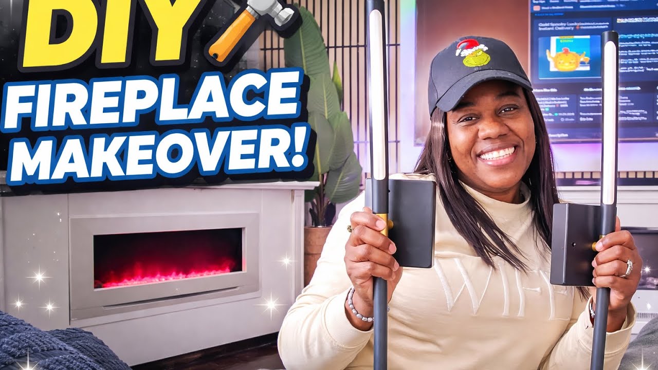 DIY Fireplace Makeover / Idea on a Budget | Living Room Glow Up