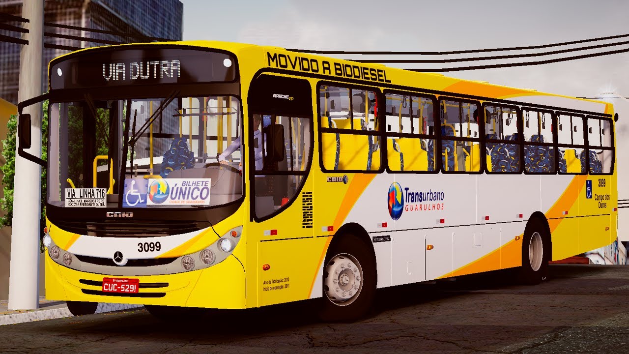 LANÇAMENTO! Caio Apache Vip II OF-1722M padrão Transurbano Guarulhos  - Proton Bus Simulator