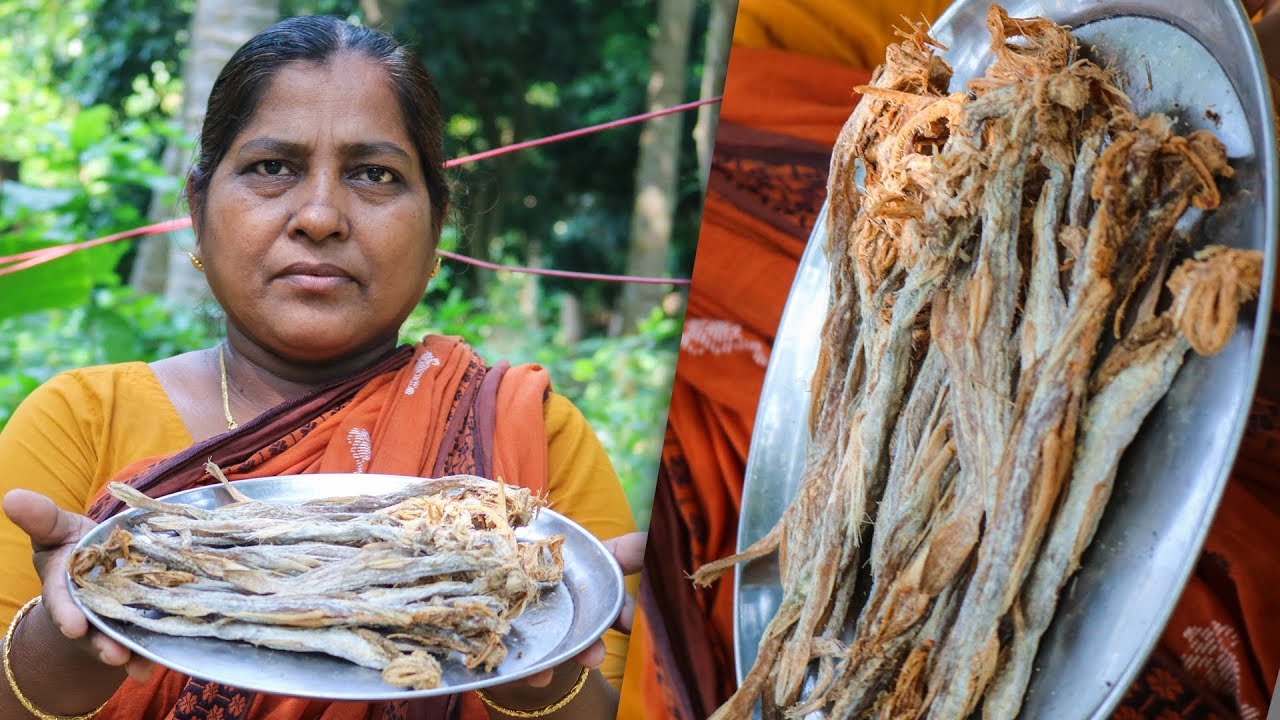 Dry Fish (Sea Fish) Cooking Recipe by Village Food Life
