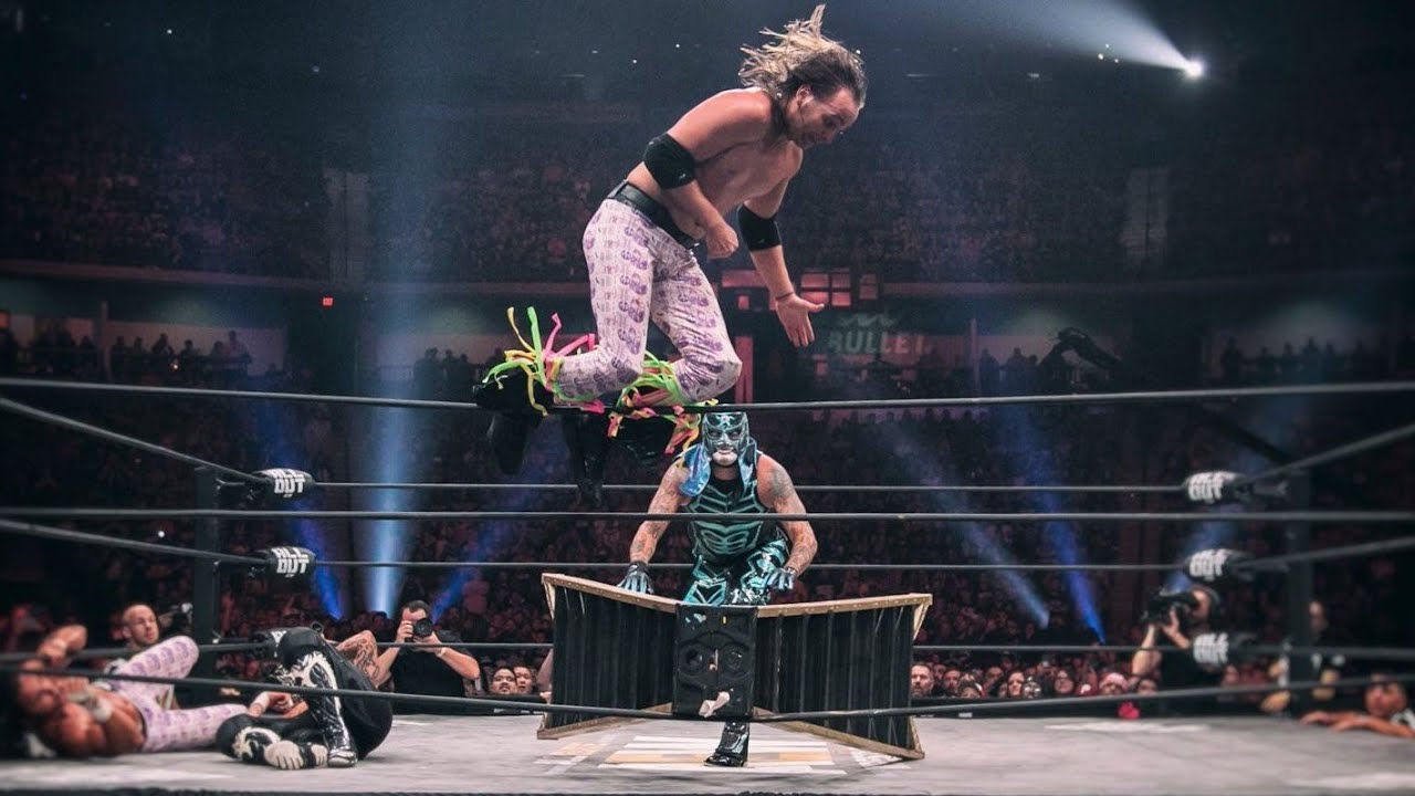The Young Bucks vs Lucha Brothers Escalera De La Muerte All Out 2019 Highlights