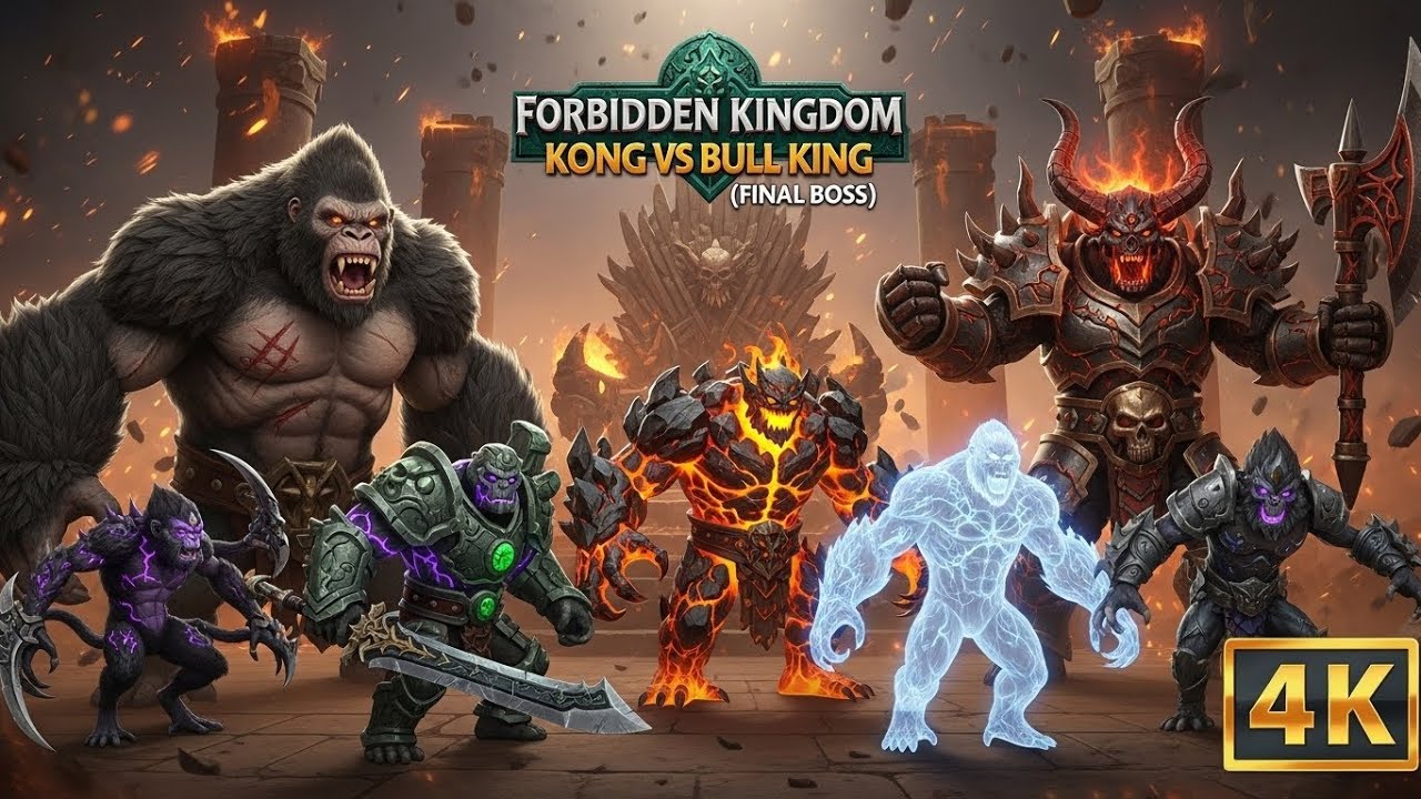 KONG THE FORBIDDEN KINGDOM   Kong vs Bull Demon King Final Battle 4K Ultra HD