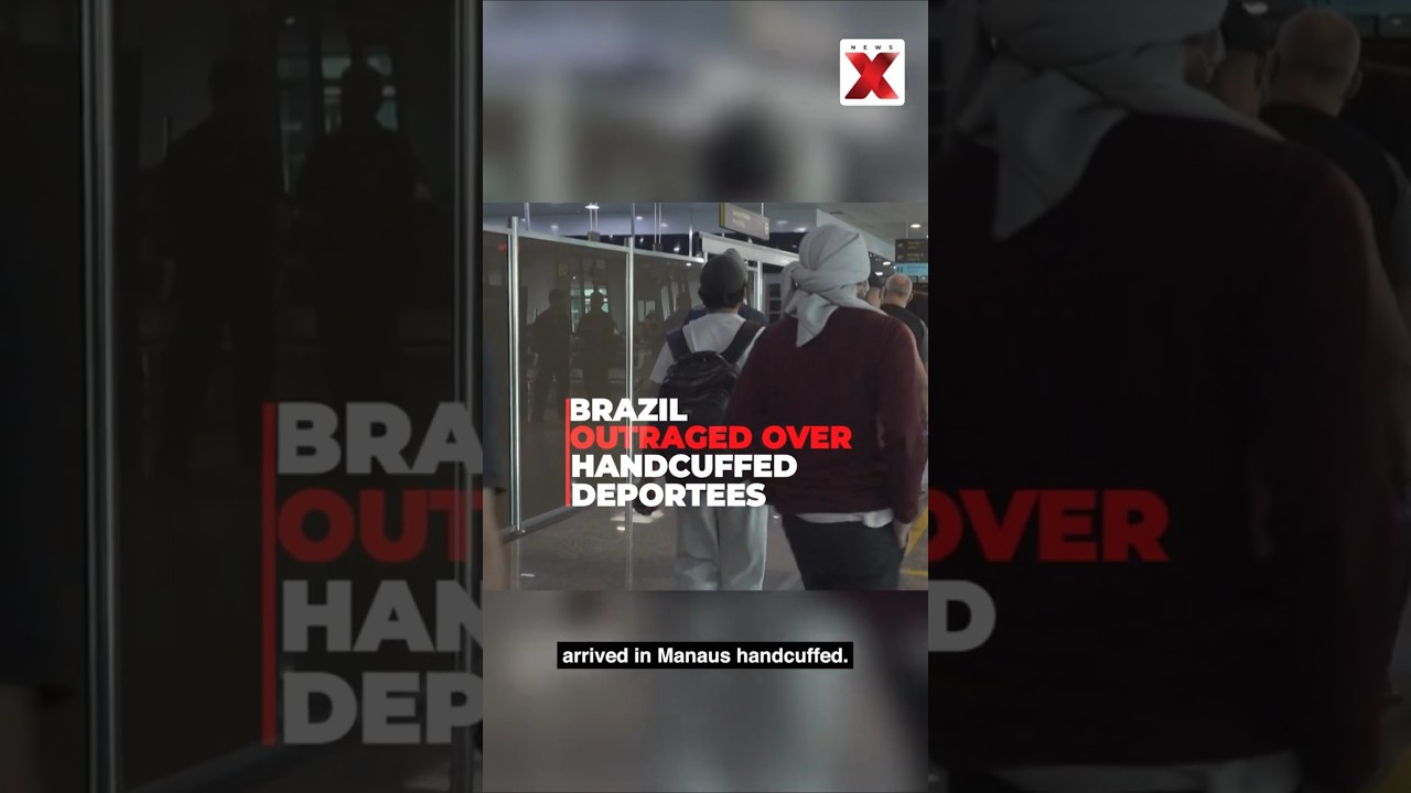 Outrage as Handcuffed Deportees Arrive in Brazil | NewsX