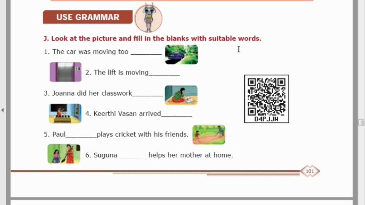 6th Std English - Term 3 - Lesson 2 - Picto Grammar - Adverbs