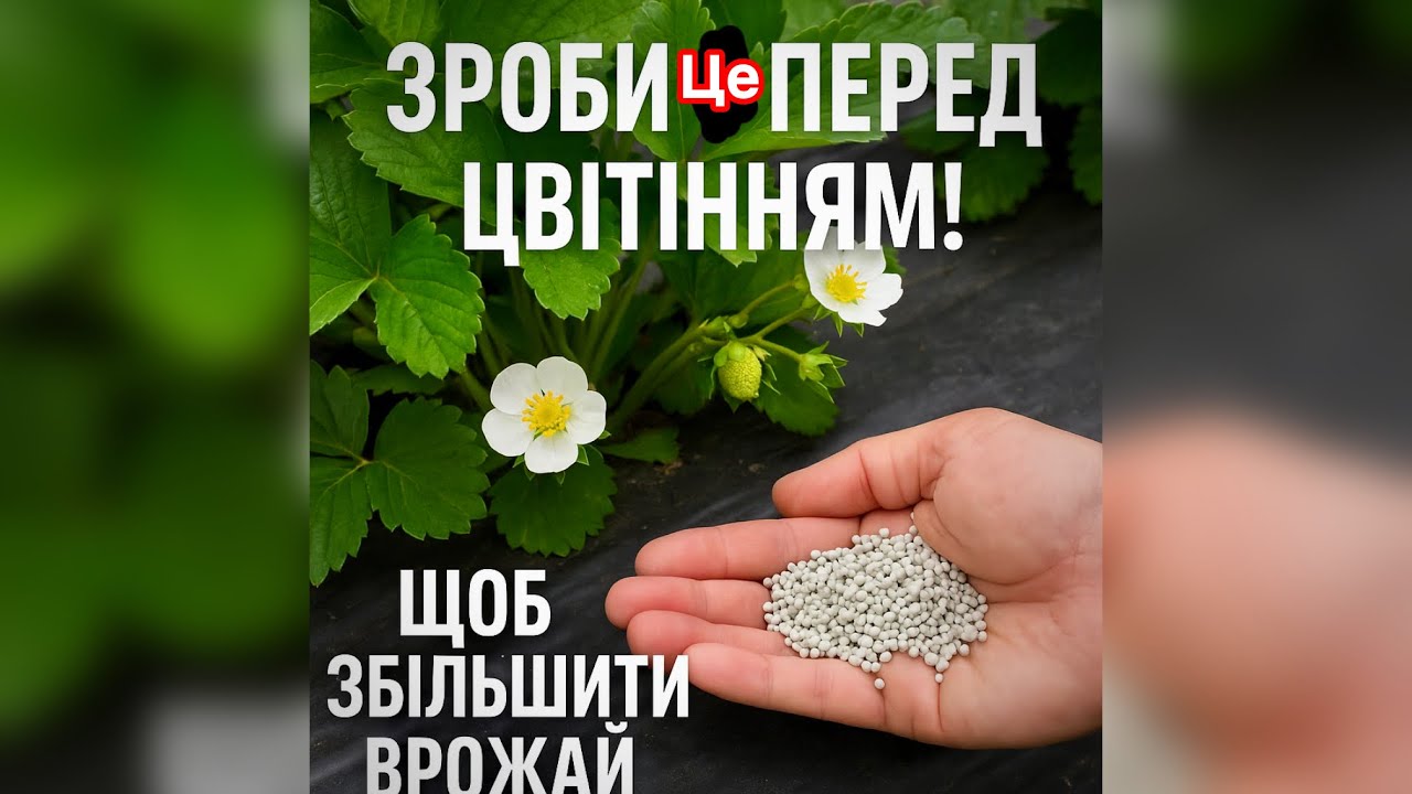 ☝️Важливі підкормки і обробки полуниці перед цвітінням, Для збільшення Врожаю!!!