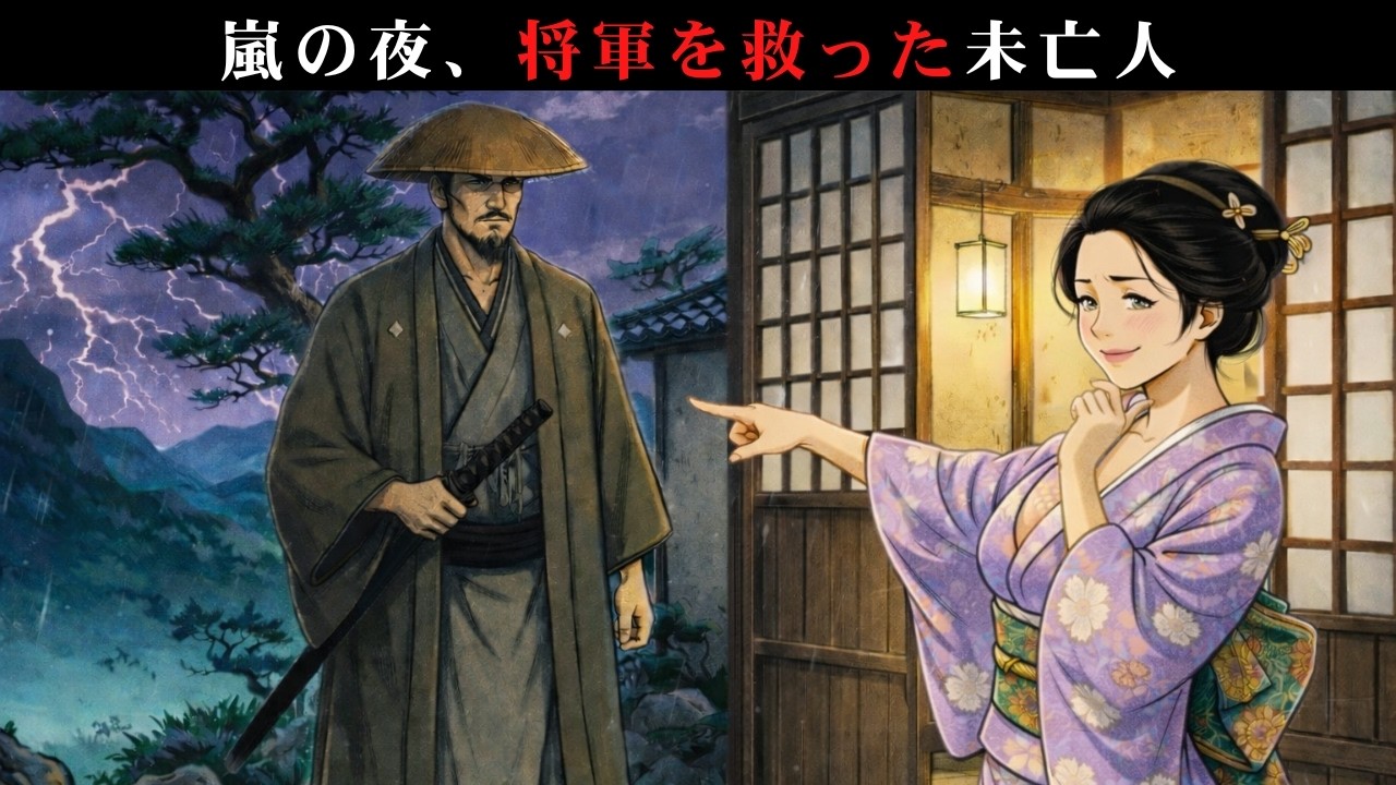 嵐の夜、名もなき未亡人が迎え入れた将軍。その優しさが感謝を呼び、運命を静かに変えた【江戸史の暗部】【歴史好奇心】
