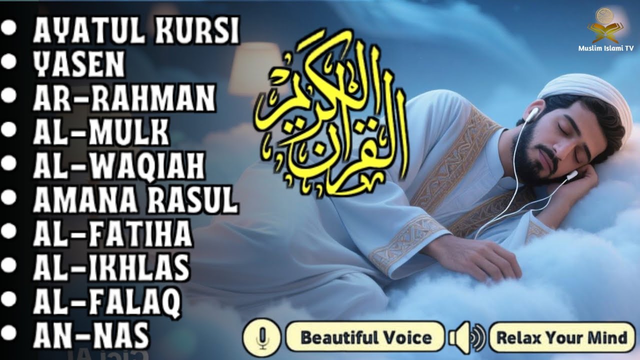 Quran recitation in a peaceful voice I Alfatiha, Yasin ,Arrahman ,AlWaqiah ,Almulk -By Alaa Aqel