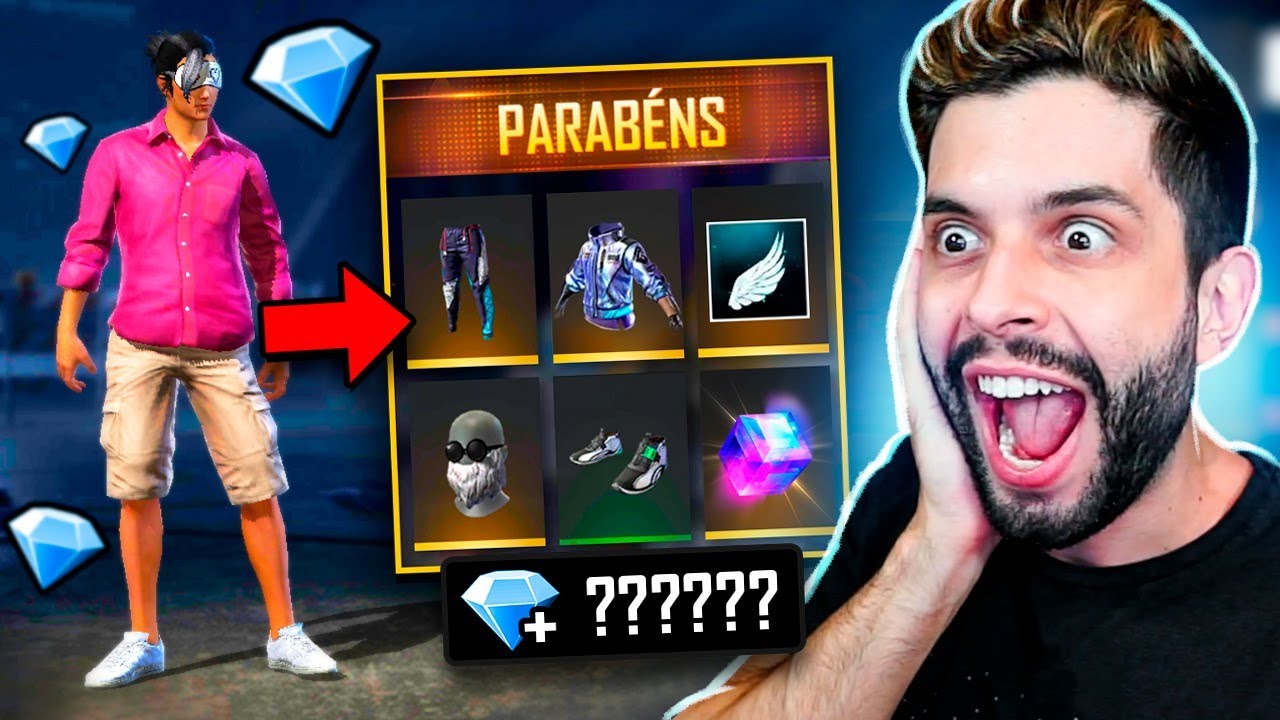 COMPREI TUDO NA CONTA DESSE INSCRITO HUMILDE!! FREE FIRE